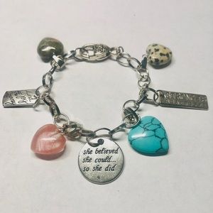 SALE! Silver plated women’s charm bracelet